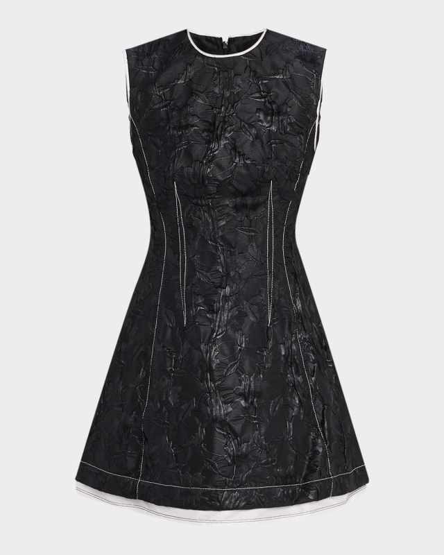 Audrina Jacquard Mini Dress